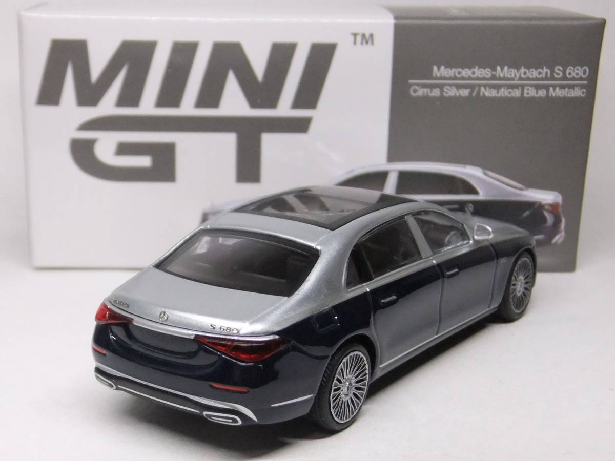 MINI GT★メルセデス マイバッハ S680 シーラスシルバー/ノーティカルブルーメタリック MGT00516-L Mercedes Maybach Sクラス 1/64 TSM_画像2