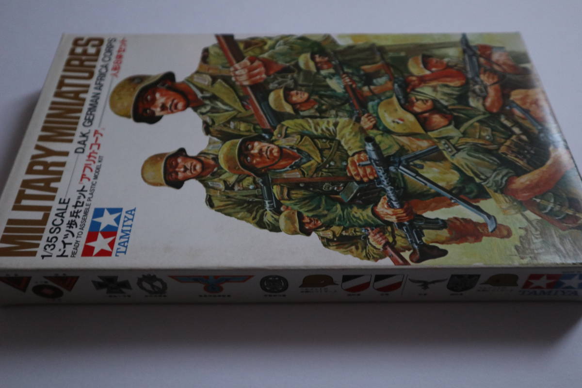 TAMIYA 小鹿タミヤ 1/35 MILITARY MINIATURES D.A.K. GERMAN AFRICA CORPS ドイツ歩兵セット アフリカ・コーア 未組立品 当時物 絶版品の画像9