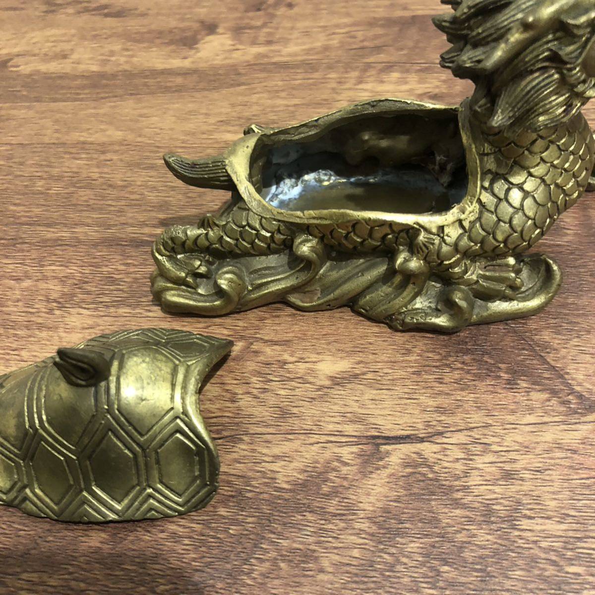 置物 伝統工芸品 細密彫刻 ドラゴン　龍 風水_画像4