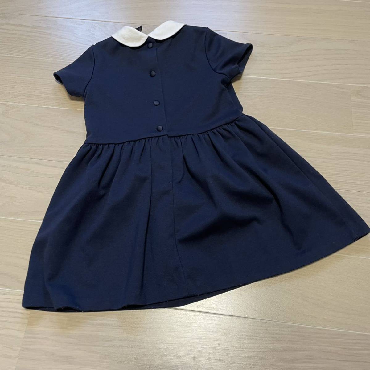 polo RALPHLAUREN ラルフローレン 3t 女の子 フォーマル 半袖ワンピース 白襟 丸襟キッズ 子供服　入園式紺　紺色　95cm_画像5