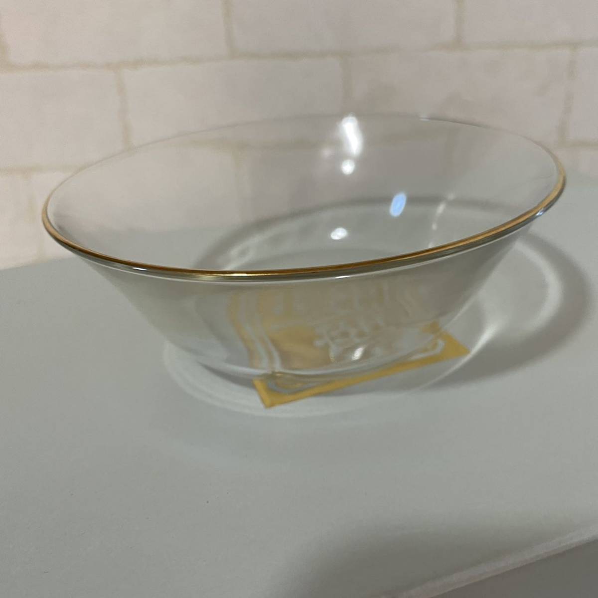 前畑陶器 白磁木の実 デザートセット5客セット ガラス ソーサー スプーン 未使用 金縁 食器の画像6