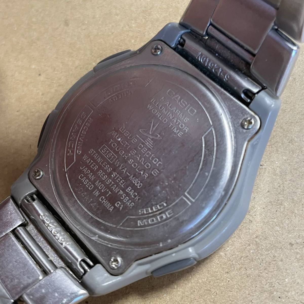 CASIO カシオ wave ceptor ウェーブセプター WVA-M600 タフソーラー 腕時計 メンズ 黒文字盤 アナデジ　ウォッチ_画像2