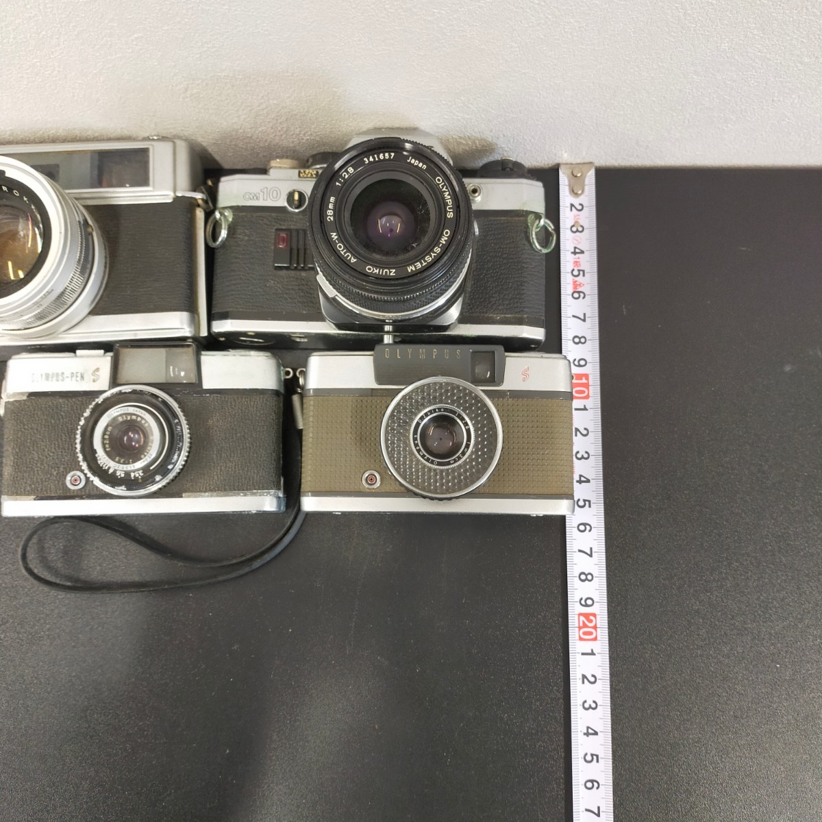 su1067 film camera Junk Olympus Minolta PEN-EE OM10 PEN S HI-MATIC 7 set sale 