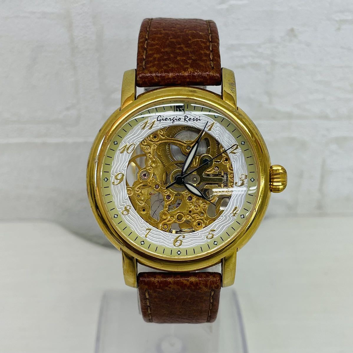 118 Giorgio Rossi ジョルジオロッシ GR0001 / GR5004 スケルトン メンズ腕時計 腕時計 時計 両面スケルトン 自動巻き 本革ベルト 防水 AT _画像1