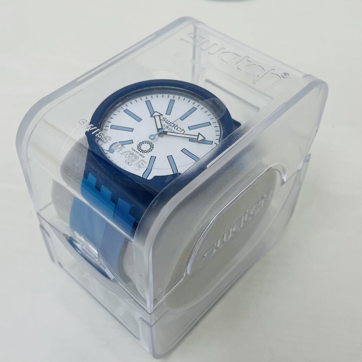 ★ 箱付き ★ swatch スウォッチ CELEBRATE THE OLYMPIC SPIRIT TOKYO 2020 SR1130SW メンズ腕時計 腕時計 時計 白文字盤 3針 防水 AT_画像9