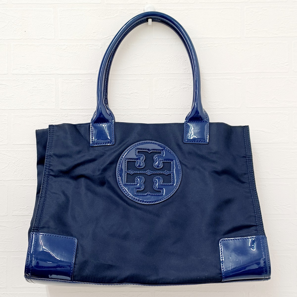 TORY BURCH トリーバーチ バッグ トートバッグ ハンドバッグ ネイビー かばん レディース用品 ブランドロゴ ロゴバッグ WK_画像1