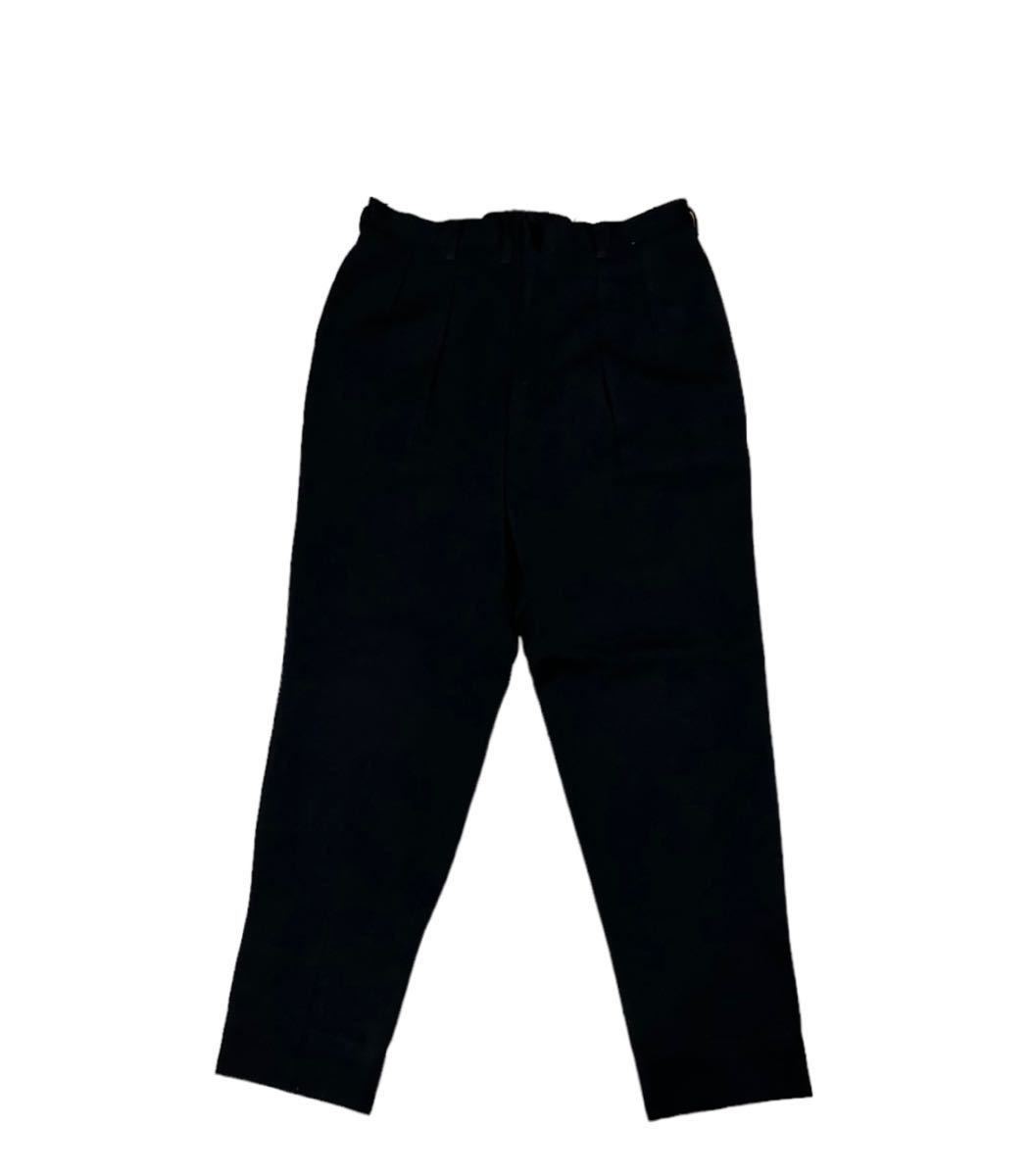 Vintage Black Tuck Tapered Slacks ヴィンテージ ブラックタック入りテーパードスラックス Lightning Zip ライトニングジップ OLD RARE_画像1