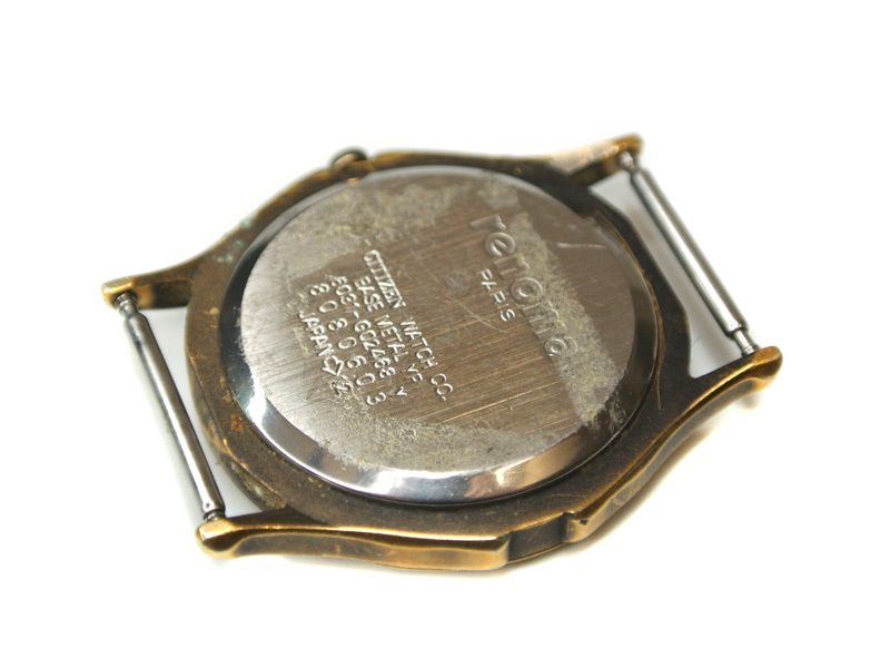 renoma[ Renoma ] lady's wristwatch case only flat battery present condition delivery Movement Citizen 6031-G02468 8080603