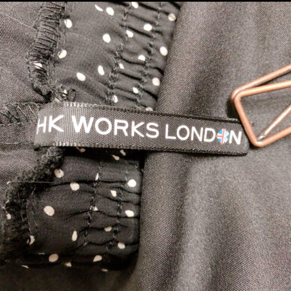 【美品】HK WORKS  LONDON ロングスカート ティアード ブラック L   すそ透け感あり　オールシーズン