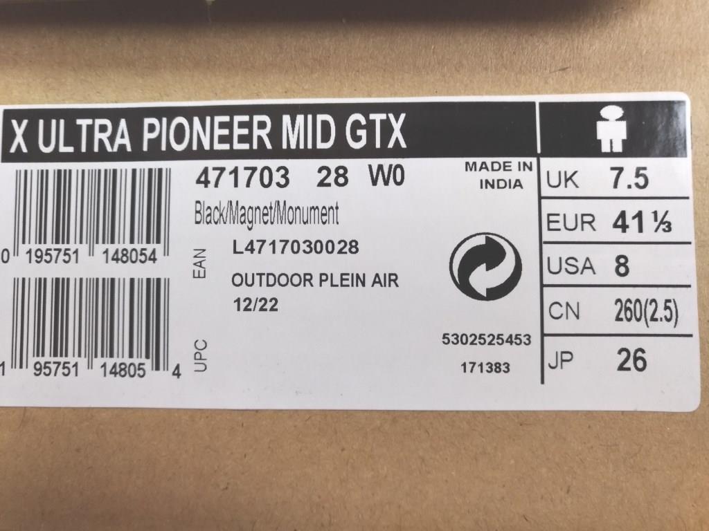 SALOMON X ULTRA PIONEER MID GORE-TEX 男性用ハイキングブーツ(Black/Magnet/Monume 26cm)_画像10