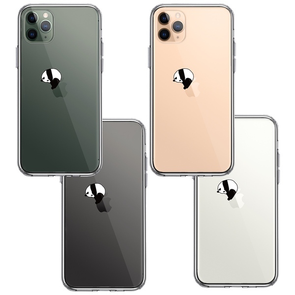 iPhone11pro ケース クリア パンダ panda 跳び箱 体操 スマホケース 側面ソフト 背面ハード ハイブリッド_画像2