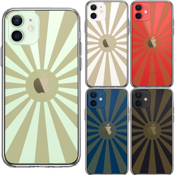 iPhone12mini case clear asahi day flag sun Japan smartphone case side soft the back side hard hybrid 