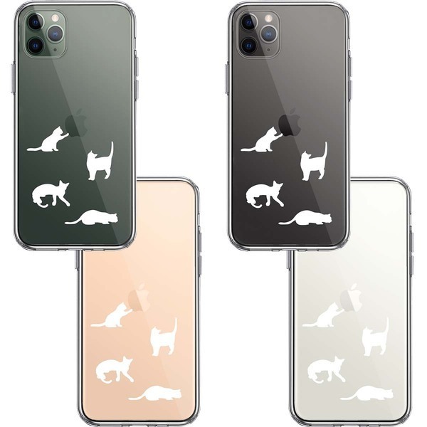 iPhone11pro ケース クリア 陽だまりのにゃんこ ねこ 猫 ホワイト スマホケース 側面ソフト 背面ハード ハイブリッド_画像2