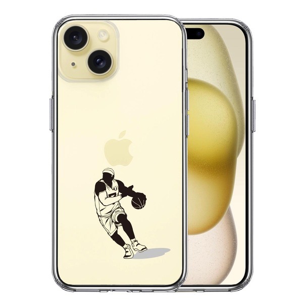 iPhone15 ケース クリア バスケットボール ドリブル 2 スマホケース 側面ソフト 背面ハード ハイブリッド_画像1