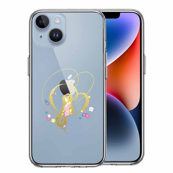 iPhone14Plus ケース クリア ラプンツェル 花 スマホケース 側面ソフト 背面ハード ハイブリッド_画像1