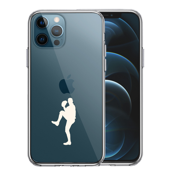 iPhone12Pro ケース クリア 野球 ピッチャー ホワイト スマホケース 側面ソフト 背面ハード ハイブリッド_画像1