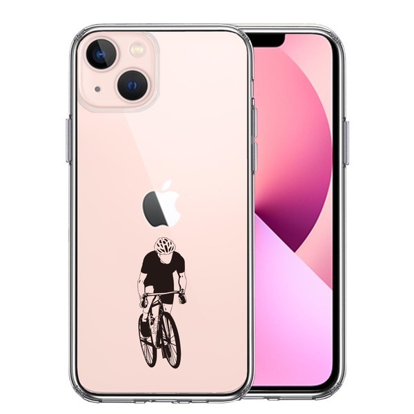 iPhone13 ケース クリア スポーツサイクリング 男子1 スマホケース 側面ソフト 背面ハード ハイブリッド_画像1