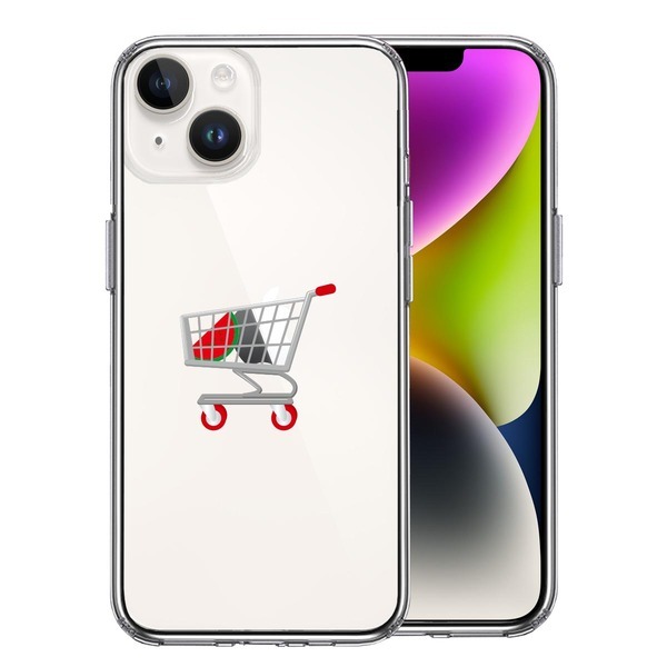 iPhone14 ケース クリア ショッピングカート スマホケース 側面ソフト 背面ハード ハイブリッド_画像1