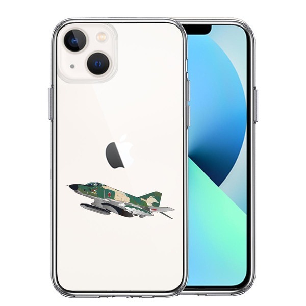 iPhone13mini ケース クリア 航空自衛隊 RF-4EJ ファントム スマホケース 側面ソフト 背面ハード ハイブリッド_画像1