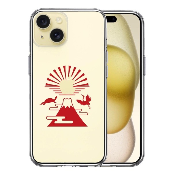 iPhone15Plus ケース クリア 富士山 初日の出 スマホケース 側面ソフト 背面ハード ハイブリッド_画像1