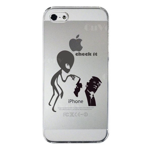 iPhone5 iPhone5s ケース クリア 宇宙人 と 大統領 スマホケース ハード スマホケース ハード_画像4