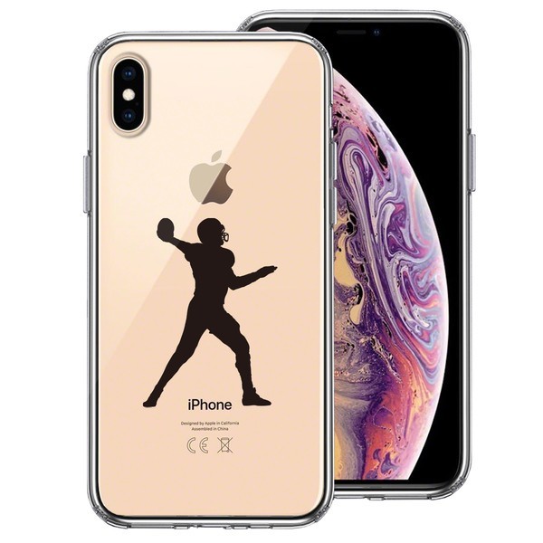 iPhoneX ケース iPhoneXS ケース クリア アメフト クォーターバック ２ スマホケース ハイブリッド_画像1