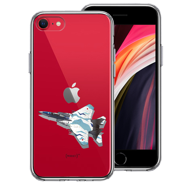 iPhoneSE ケース 第3世代 第2世代 クリア 航空自衛隊 F-15J アグレッサー4 スマホケース 側面ソフト 背面ハード ハイブリッド_画像1