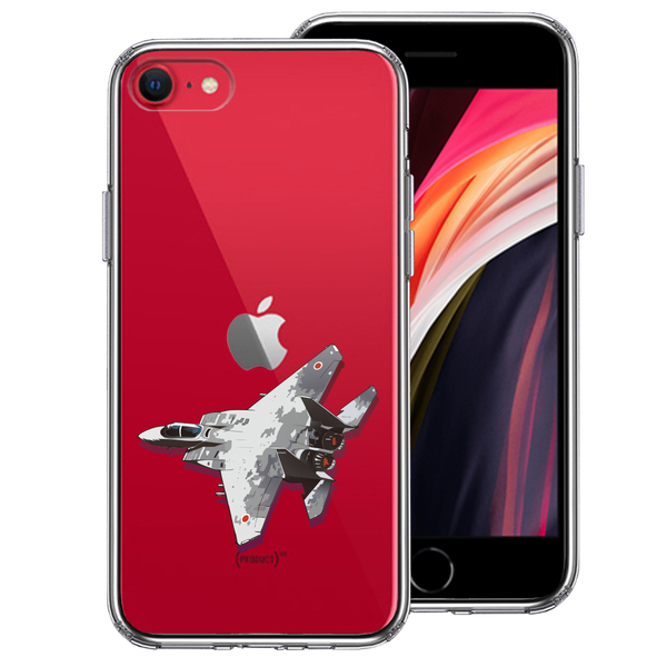 iPhoneSE ケース 第3世代 第2世代 クリア 航空自衛隊 F-15J アグレッサー1 スマホケース 側面ソフト 背面ハード ハイブリッド_画像1