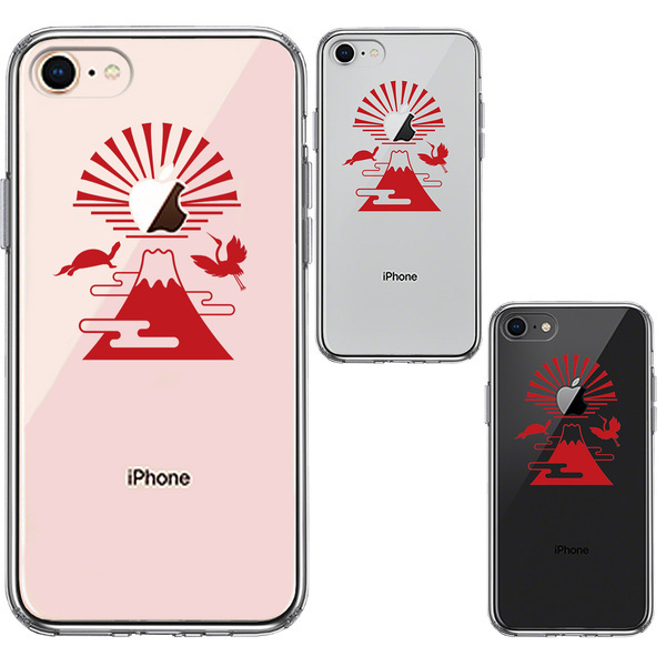 iPhone8 ケース クリア 富士山 初日の出 スマホケース 側面ソフト 背面ハード ハイブリッド_画像2
