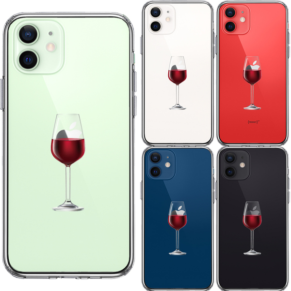 iPhone12 ケース クリア ジャケット 赤ワイン スマホケース 側面ソフト 背面ハード ハイブリッド_画像2