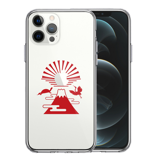 iPhone12Pro ケース クリア 富士山 初日の出 スマホケース 側面ソフト 背面ハード ハイブリッド_画像1