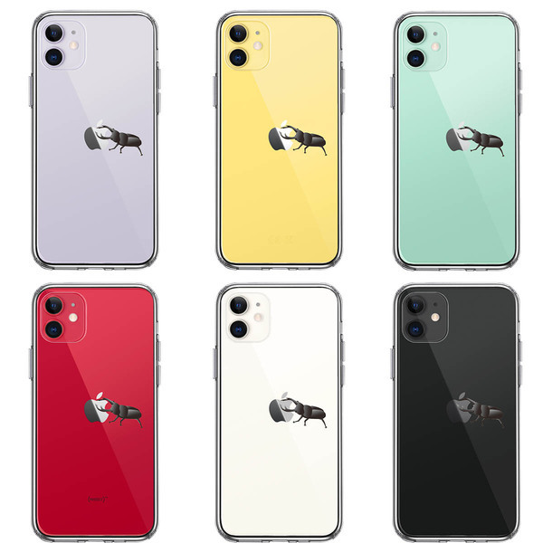 iPhone11 ケース クリア クワガタムシ 2 昆虫 スマホケース 側面ソフト 背面ハード ハイブリッド_画像2