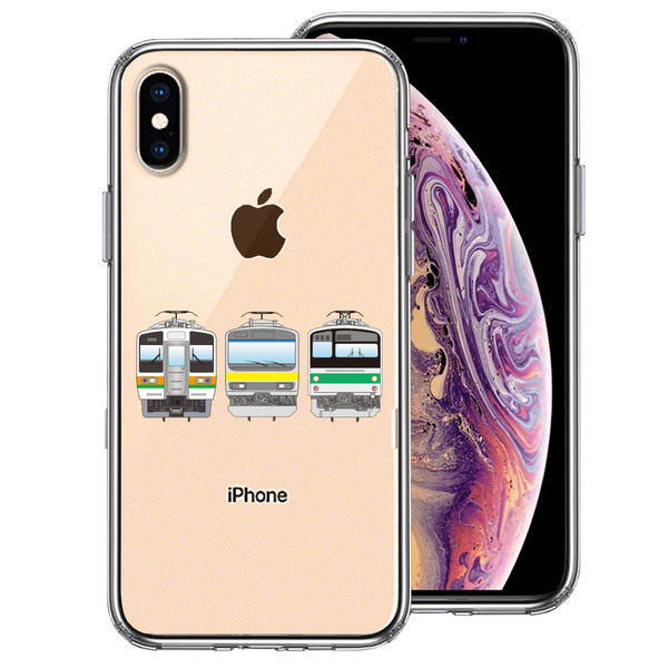 iPhoneX ケース iPhoneXS ケース クリア 鉄ちゃん 鉄道ファン 鉄道マニア スマホケース 側面ソフト 背面ハード ハイブリッド_画像1