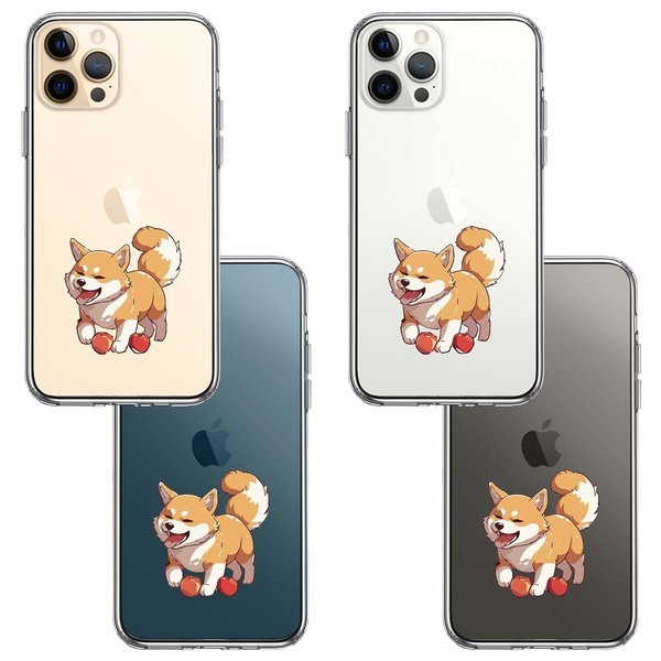 iPhone12Pro ケース クリア わんこ 柴犬 2 スマホケース 側面ソフト 背面ハード ハイブリッド_画像2