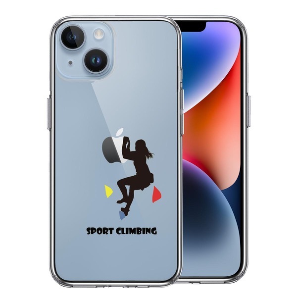 iPhone14Plus ケース クリア スポーツクライミング ボルダリング スマホケース 側面ソフト 背面ハード ハイブリッド_画像1