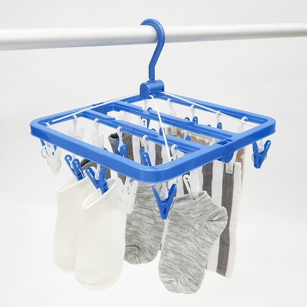  small clotheshorse hanger 24P blue 3 piece set 