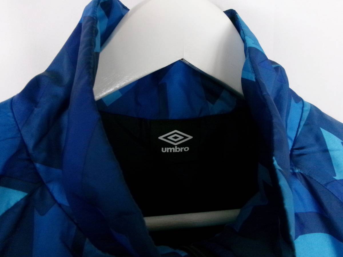 アンブロ umbro URA 中綿ハーフジップトップ スポーツウェア UUUOJF44 長袖 M ブルー メンズ 中古 /FO