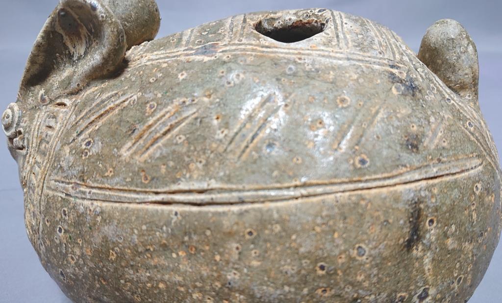 コレクター収集品　クメール　青磁兎型　石灰壺　12～13世紀_画像8