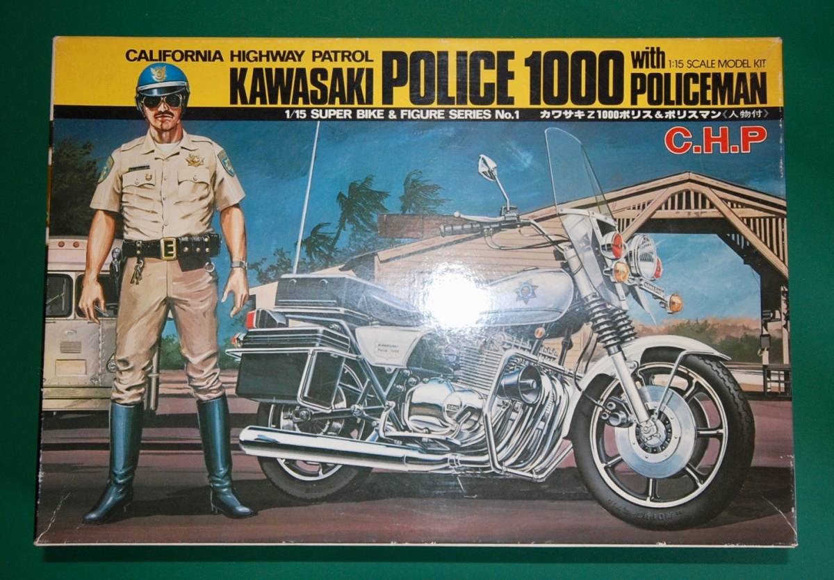 Regelmæssigt foretage Børnehave plastic model motorcycle Kawasaki Z1000 Police & Police man * rare : Real  Yahoo auction salling