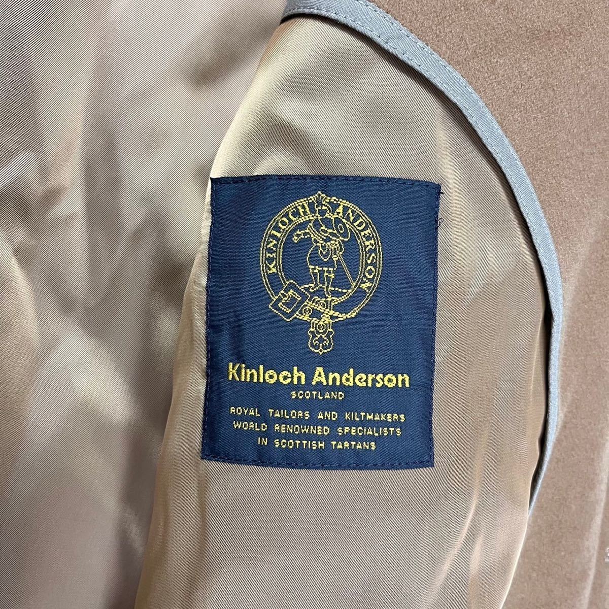 極美品 英王室御用達 【Kinloch Anderson キンロックアンダーソン】カシミヤ100％ ステンカラーコート ロングコート メンズ キャメル 茶_画像7