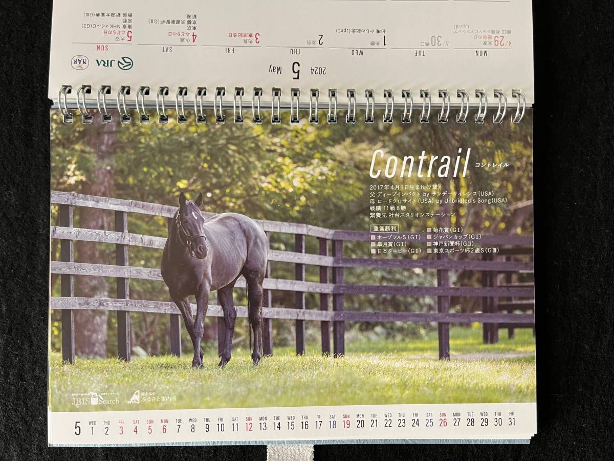 【送料無料】『2024 Stallion Calendar』オリジナル卓上型カレンダー　日本軽種馬協会　競走馬_画像6