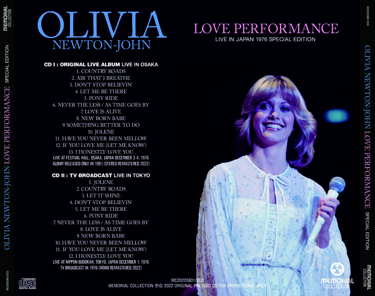 OLIVIA NEWTON-JOHN / LOVE PERFORMANCE - SPECIAL EDITION 2CD_画像4