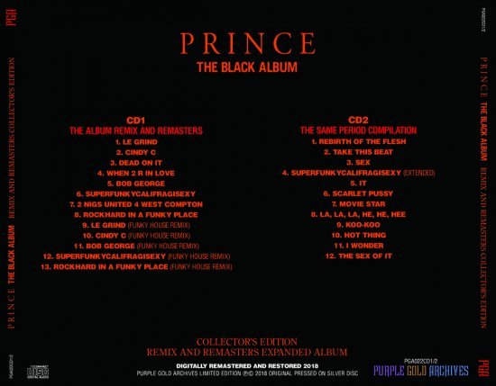 PRINCE / THE BLACK ALBUM:COLLECTOR'S EDITION - (2CD)_画像2