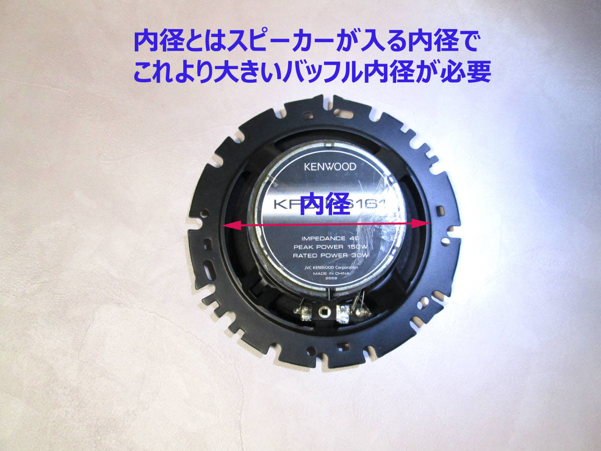 ダイハツ 　輸入スピーカー用　MDF インナーバッフルボード 　１６．５センチ用_画像4