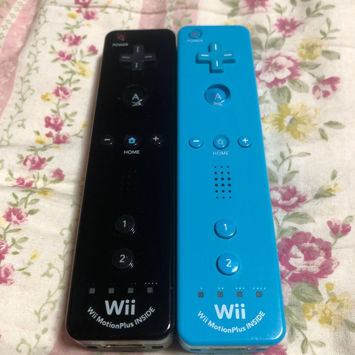 動作品！Nintendo wii リモコン モーションプラス ブラック ブルー 2個セット
