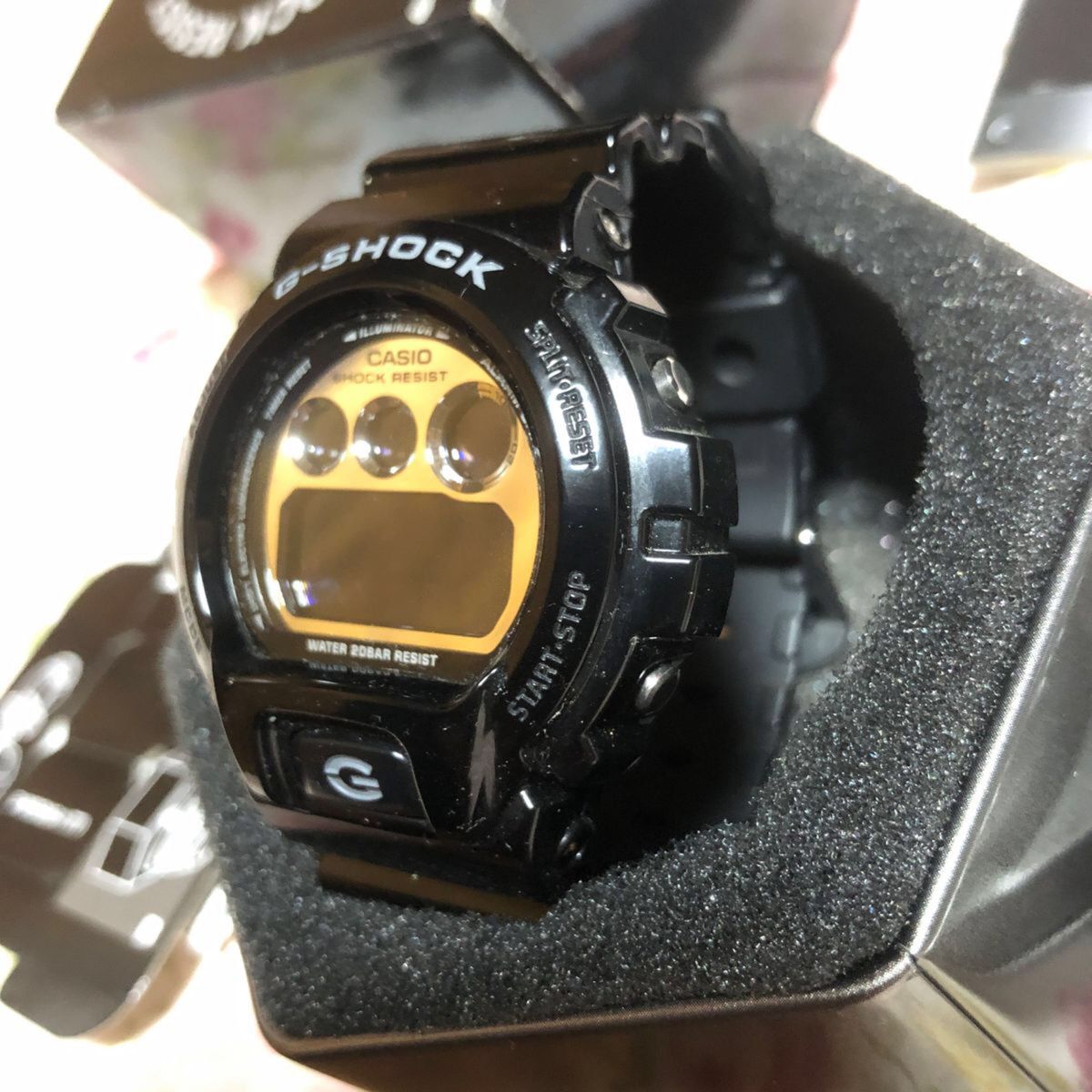 稼動品！G-SHOCK ジーショック メタリックカラーズ DW-6900NB-1DR BKラバー 付属品あり