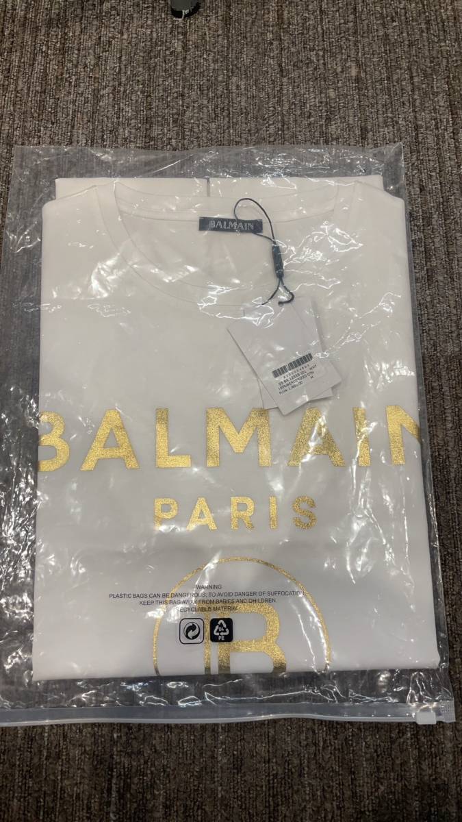 【新品未使用/定価6万円】BALMAIN　バルマン　メンズTシャツ　ホワイト　Mサイズ_画像2