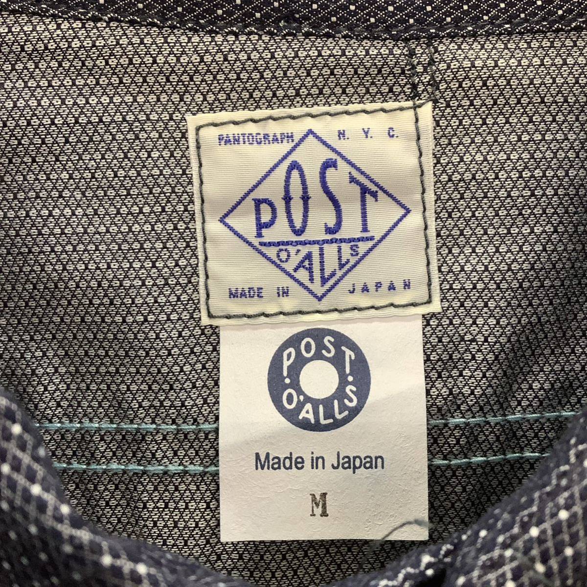 Post O' Alls ポストオーバーオールズ ドット 長袖シャツ size M 日本製 73340_画像4