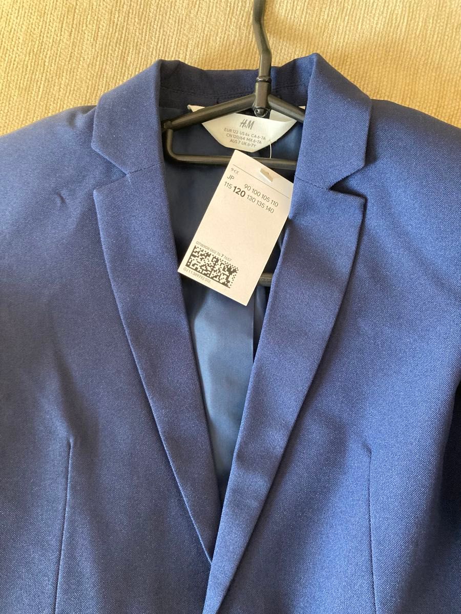 ジャケット ネイビー 紺　卒園式　入学式　新品未使用　　　タグ付き120 H&M