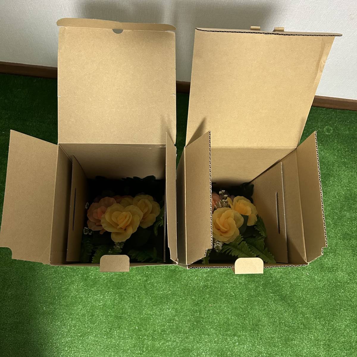 動作品 ルミナス LED ローズ 2個 セット 綺麗な花 造花 イルミネーション 箱入り Luminous antique レインボー 色が変わる 現状品_画像8